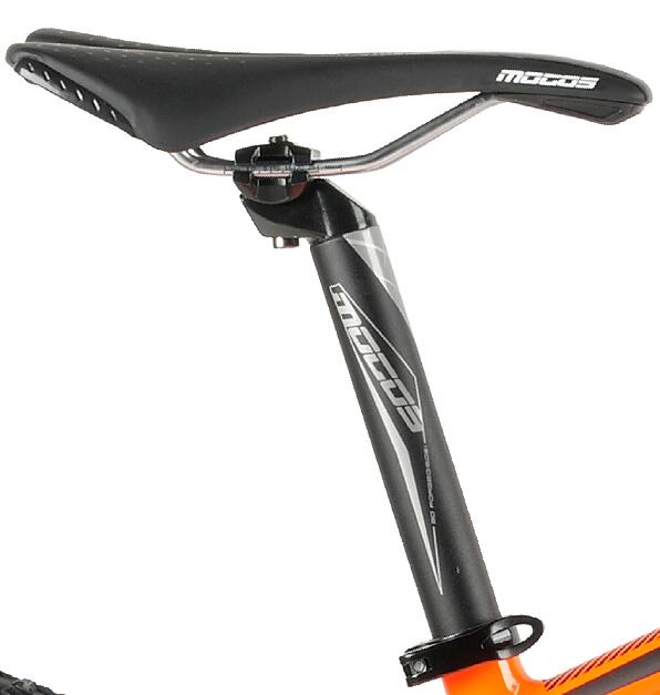 MTB saddle with alloy seat post