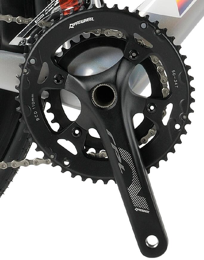 Prowheel alloy 2 speed chainring and crank