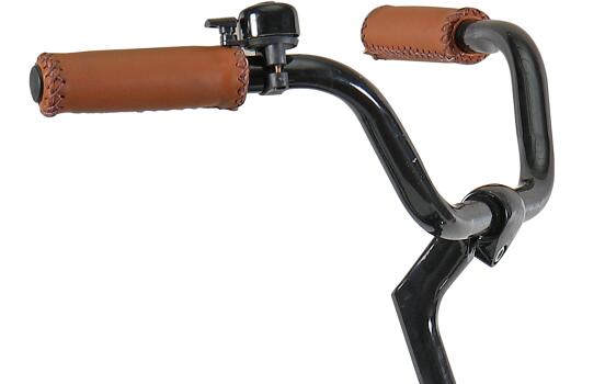 brown leatherette grip and alloy stem