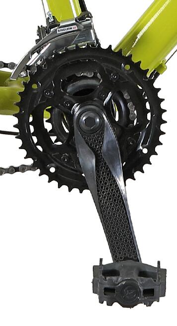front derailleur and chainwheel with crank